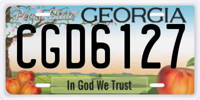 GA license plate CGD6127
