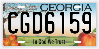 GA license plate CGD6159