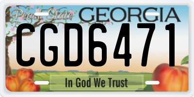 GA license plate CGD6471
