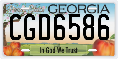 GA license plate CGD6586