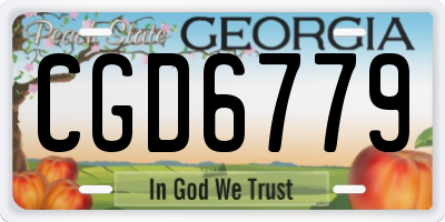 GA license plate CGD6779