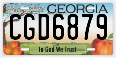 GA license plate CGD6879