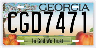 GA license plate CGD7471
