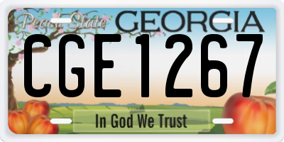 GA license plate CGE1267