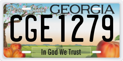 GA license plate CGE1279