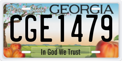 GA license plate CGE1479