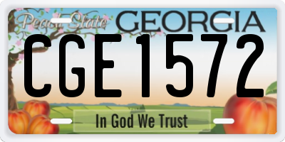 GA license plate CGE1572