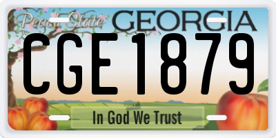 GA license plate CGE1879