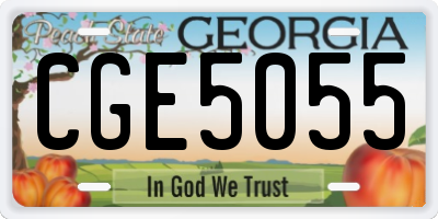 GA license plate CGE5055
