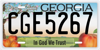 GA license plate CGE5267