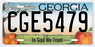 GA license plate CGE5479