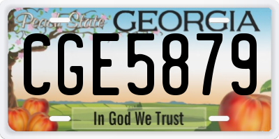 GA license plate CGE5879