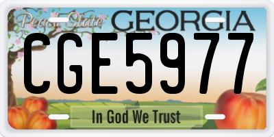 GA license plate CGE5977
