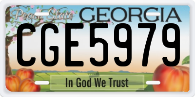 GA license plate CGE5979