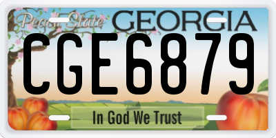GA license plate CGE6879