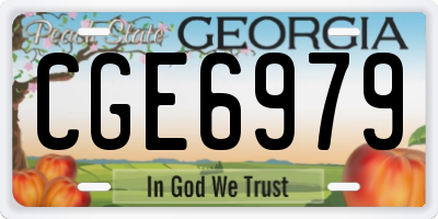 GA license plate CGE6979