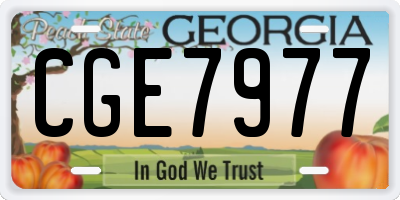 GA license plate CGE7977