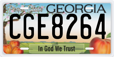 GA license plate CGE8264
