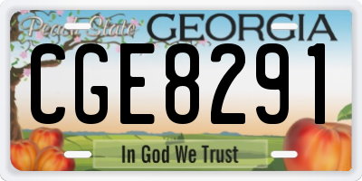 GA license plate CGE8291
