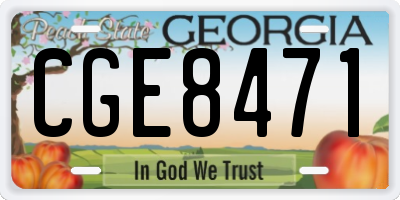 GA license plate CGE8471