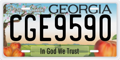 GA license plate CGE9590