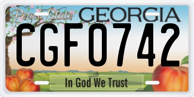 GA license plate CGF0742