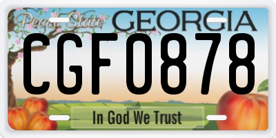 GA license plate CGF0878