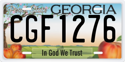 GA license plate CGF1276