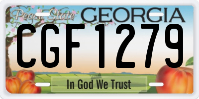 GA license plate CGF1279