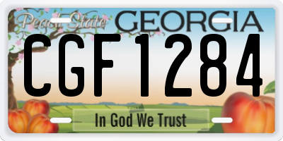 GA license plate CGF1284