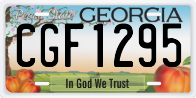 GA license plate CGF1295