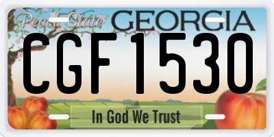 GA license plate CGF1530