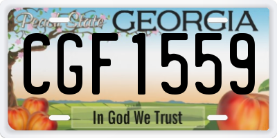 GA license plate CGF1559