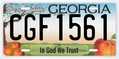 GA license plate CGF1561