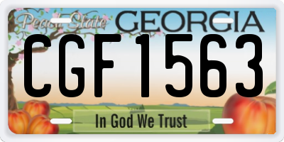 GA license plate CGF1563