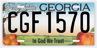 GA license plate CGF1570
