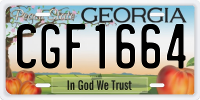 GA license plate CGF1664