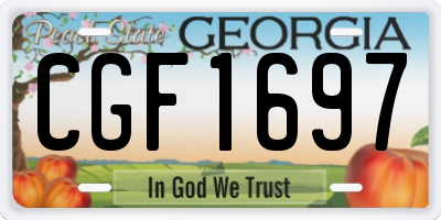 GA license plate CGF1697