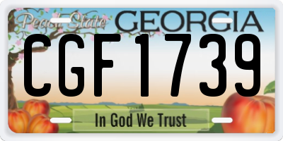 GA license plate CGF1739