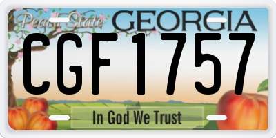 GA license plate CGF1757