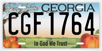 GA license plate CGF1764