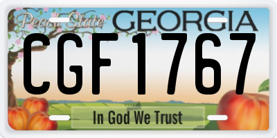GA license plate CGF1767