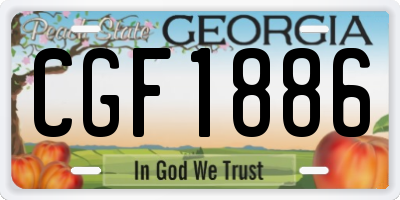 GA license plate CGF1886