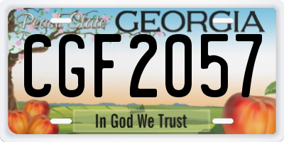GA license plate CGF2057