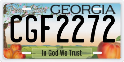 GA license plate CGF2272