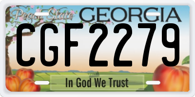 GA license plate CGF2279