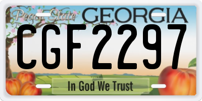GA license plate CGF2297
