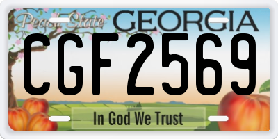 GA license plate CGF2569