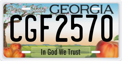 GA license plate CGF2570