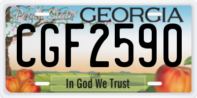 GA license plate CGF2590